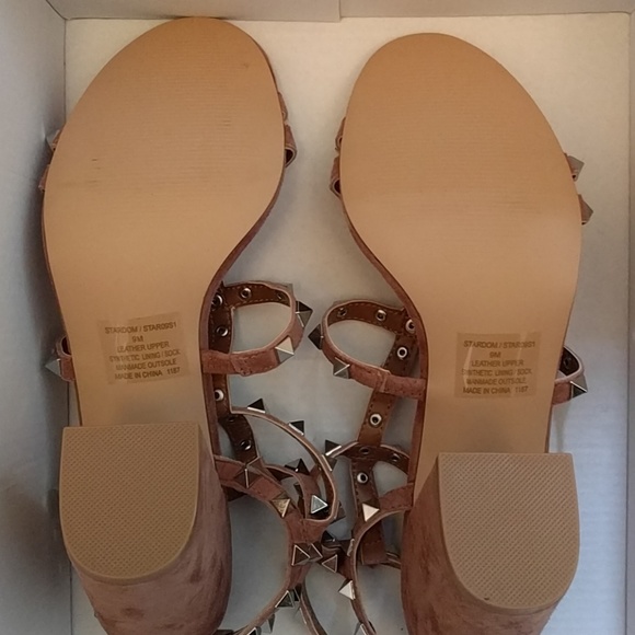 NEW Steve Madden Stardom Tan Suede Gladiator Heels - Picture 7 of 8